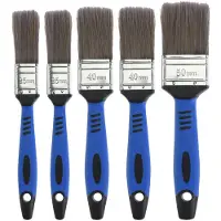 Fx Tools Verfkwasten set - 5-delig - plat - 25-40-50 mm - kunststof - Verfkwasten
