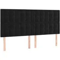vidaXL Hoofdbord zwart 200x5x118/128 cm fluweel