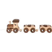 Goki Trein - Amsterdam - 37X10,5X10,5Cm - Met 10 Bouwstenen - 2 Jaar