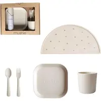 Mushie - Geschenkverpakking Kinderserviesset - Ivory