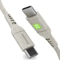 Xtrememac Eco Line Usb C naar Usb C Kabel 1m Kunststof Crème