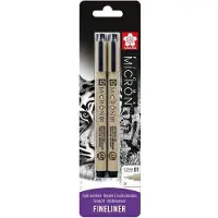 Sakura Pigma micron 01 - Zwart - 0,25mm - 2stuks
