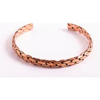 BERK Koperen armband gevlochten 8 mm