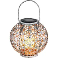 Globo Zonne-tuinlamp, lantaarn, rond, zonnepaneel, buitenlamp, solar, model 36741
