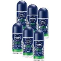 Nivea MEN Fresh Sensation Anti-Transpirant Deo Roller - 72u Bescherming - Alcoholvrij - Voordeelverpakking - 6 x 50 ml