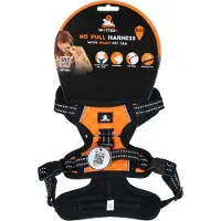 Spotted! Pro Harnas No-Pull – Borstomvang 41-50 cm – Hondentuigje met QR-penning – Hondenharnas anti trek – Waterproof – Maat XXS - Oranje
