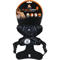 Spotted! Pro Harnas No-Pull – Borstomvang 41-50 cm – Hondentuigje met QR-penning – Hondenharnas anti trek – Waterproof – Maat XXS - Antraciet