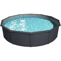 Steinbach stalen wandzwembadset "Nuovo de Luxe", antraciet/zilvergrijs, Ø 550 x 120 cm, zonder accessoirepakket