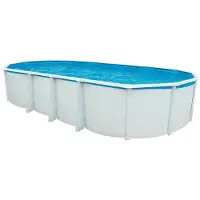 Steinbach stalen wandzwembadset "Highline", wit, 640 x 366 x 132 cm, zonder accessoirepakket