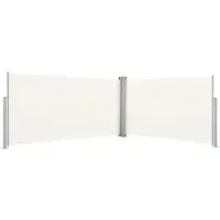 vidaXL Windscherm uittrekbaar 160x600 cm crème