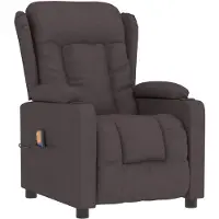 vidaXL Massagestoel stof donkerbruin