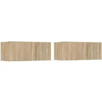 vidaXL Tv-meubels 2 st 80x30x30 cm bewerkt hout sonoma eikenkleurig