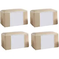 FLOKOO Hoogwaardige Opbergtas voor Kleding 4 Stuks Wit