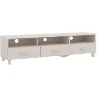vidaXL Tv-meubel HAMAR 158x40x40 cm massief grenenhout wit