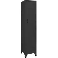 vidaXL Lockerkast 38x45x180 cm staal antracietkleurig