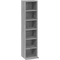 vidaXL Cd-kast 21x20x88 cm bewerkt hout grijs sonoma eikenkleurig