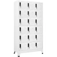 vidaXL Lockerkast 90x40x180 cm staal wit