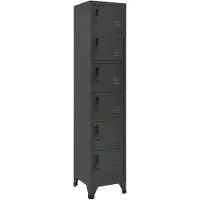 vidaXL Lockerkast 38x40x180 cm staal antracietkleurig
