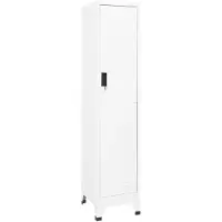vidaXL Lockerkast 38x45x180 cm staal wit
