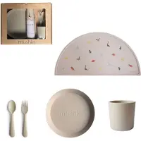 Mushie - Geschenkverpakking Kinderserviesset - Vanilla