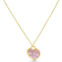 Victorious Dames Ketting Goud – Roze Hart – 45 t/m 50 CM