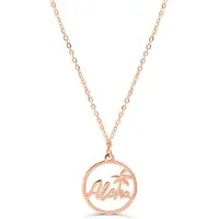 Victorious Dames Ketting Rose goud – Aloha Hawaii – 925 Zilver - Rosegoud Verguld – 45cm