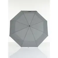 Lasessor – Paraplu – Grijs - Zilver – 27cm – Volledig – Reflecterende - Vol - Automatische - Opvouwbare - Reis – Stormparaplu - Open close knop – Windproof – Baleinen 8