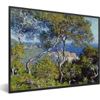 PosterMonkey Fotolijst incl. Poster - Bordighera - Schilderij van Claude Monet - 80x60 cm - Posterlijst