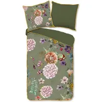 Muller Textil Dekbedovertrek Biologische Katoen Satijn Parma - green 140x200/220cm