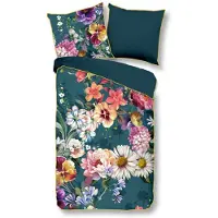 Descanso Dekbedovertrek Novara Petrol Satijn 24-140 x 200 / 220 cm | 1-Persoons