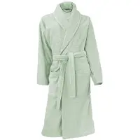 Linnick Wafel Badjas Velour Katoen - soft green - L