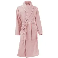 Linnick Wafel Badjas Velour Katoen - light pink - XL