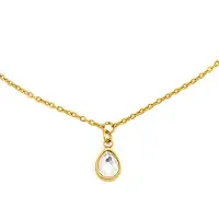Victorious Dames Ketting - Goud - Model: Crystal Water