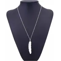 Victorious Dames Ketting – Zilveren Veer – Zilver – 60cm