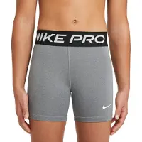 Nike Sportbroek 'Pro' grijs gemêleerd / zwart / wit