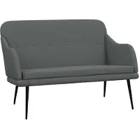 vidaXL Bankje 110x76x80 cm stof donkergrijs