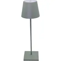 Zafferano Poldina LED tafellamp, oplaadbare batterij, mat, groen Poldina, dimbaar, groen, Woon-/ Eetkamer, Aluminium, Modern