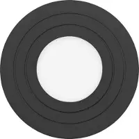 Adviti MEGY Opbouwspot voor buiten - Plafondspot Downlight Rond - Tuinverlichting GU10 - Buitenverlichting met IP54 - Melkglas - Aluminium behuizing - Zwart