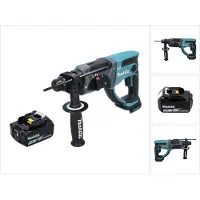 Makita Boormachine + slagboor, DHR 202 Accu combihamer 18V 2,0J SDS Plus met 1x BL1850 B 5,0 Ah accu (Oplaadbare batterij)