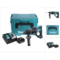Makita Boormachine + slagboor, DHR 202 RT1J Accu combihamer 18V 2,0J + 1x accu 5,0Ah + lader in Makpac 2 (Oplaadbare batterij)
