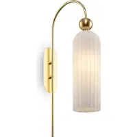 Maytoni Wandlamp Antic, messing / goud, Woon-/ Eetkamer, Glas, Modern, wandlamp