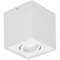 Adviti CAROLIN Plafondlamp - Wandlamp binnen - Vierkante opbouwspot met Richtbare lichtbron - GU10- Wit