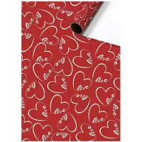 Stewo Cadeaupapier 70x200 cm - Dany - Love - Rood