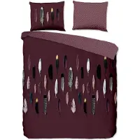 Good Morning Dekbedovertrek Katoen Feathers - red 240x200/220cm