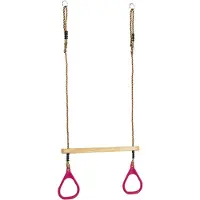 Kbt ringtrapeze hout met kunststof ringen paars