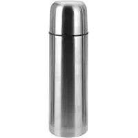 Merkloos RVS thermosfles/isoleerkan 0,75 liter zilver - Thermosflessen