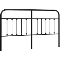 vidaXL Vervangend hoofdbord metaal zwart 160 cm