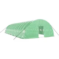 vidaXL Tuinkas met stalen frame 84 m² 14x6x2,85 m groen