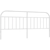 vidaXL Vervangend hoofdbord metaal wit 193 cm