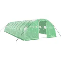 vidaXL Tuinkas met stalen frame 40 m² 10x4x2 m groen